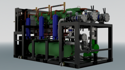 【工程機(jī)械】1XM壓縮機(jī)制冷機(jī)組3D數(shù)模圖紙 INVENTOR設(shè)計(jì) 附STP